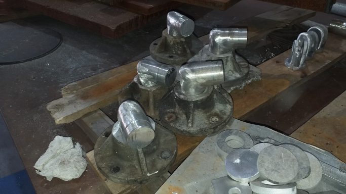 Aluminium gangway structural repair including inspection, alignment and reinforcement of load-bearing sections.